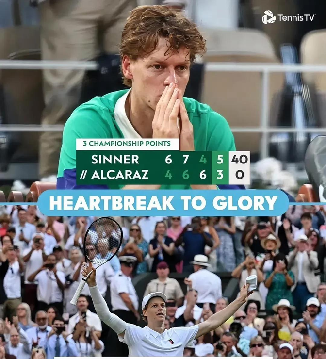 温网碾压法网,辛纳扛起全队 温网碾压法网,辛纳扛起全队